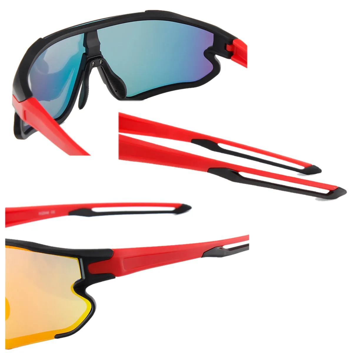 Polarized Cycling Glasses with 3 Interchangeable Lenses, Sports Sunglasses for Men Women Youth Fishing Golf Motorcycle Biking Baseball Running