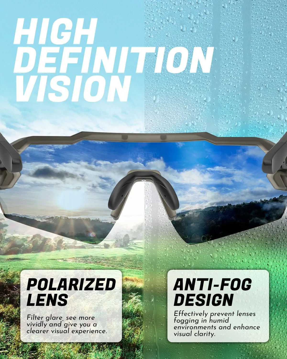 Polarized Cycling Sunglasses UV400 Men Women Stylish Sports Eyewear