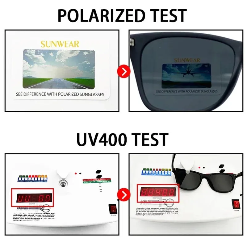 Polarized Night Vision Driving Glasses – PC Frame Anti-Glare Sunglasses for Men, Outdoor Sports & Day/Night Use, Sporty UV Protection Goggles - Easy Gift for Him