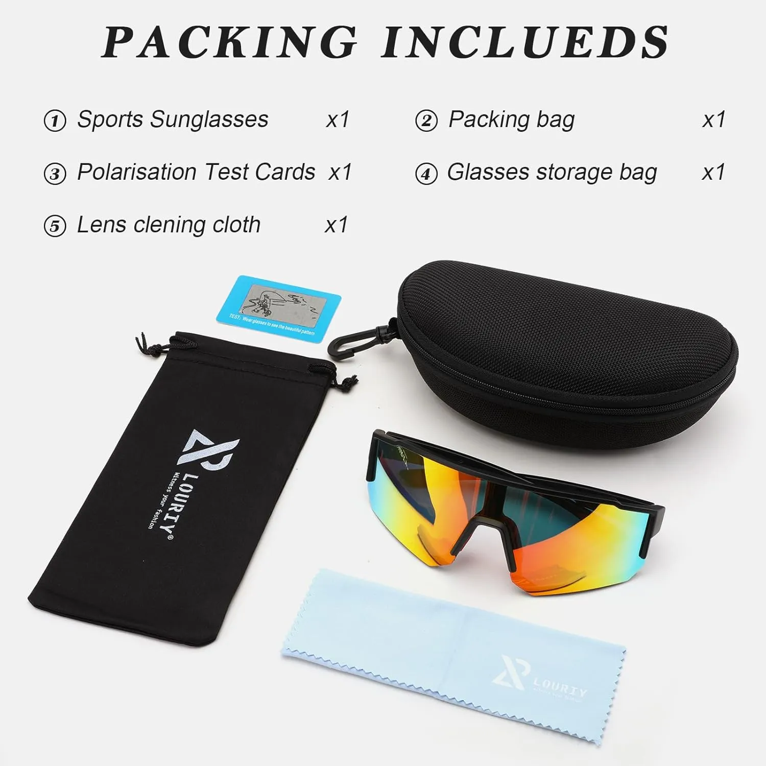 Polarized Sports Sunglasses for Men Women,Youth Baseball Softball Cycling Running Glasses TR90 Frame