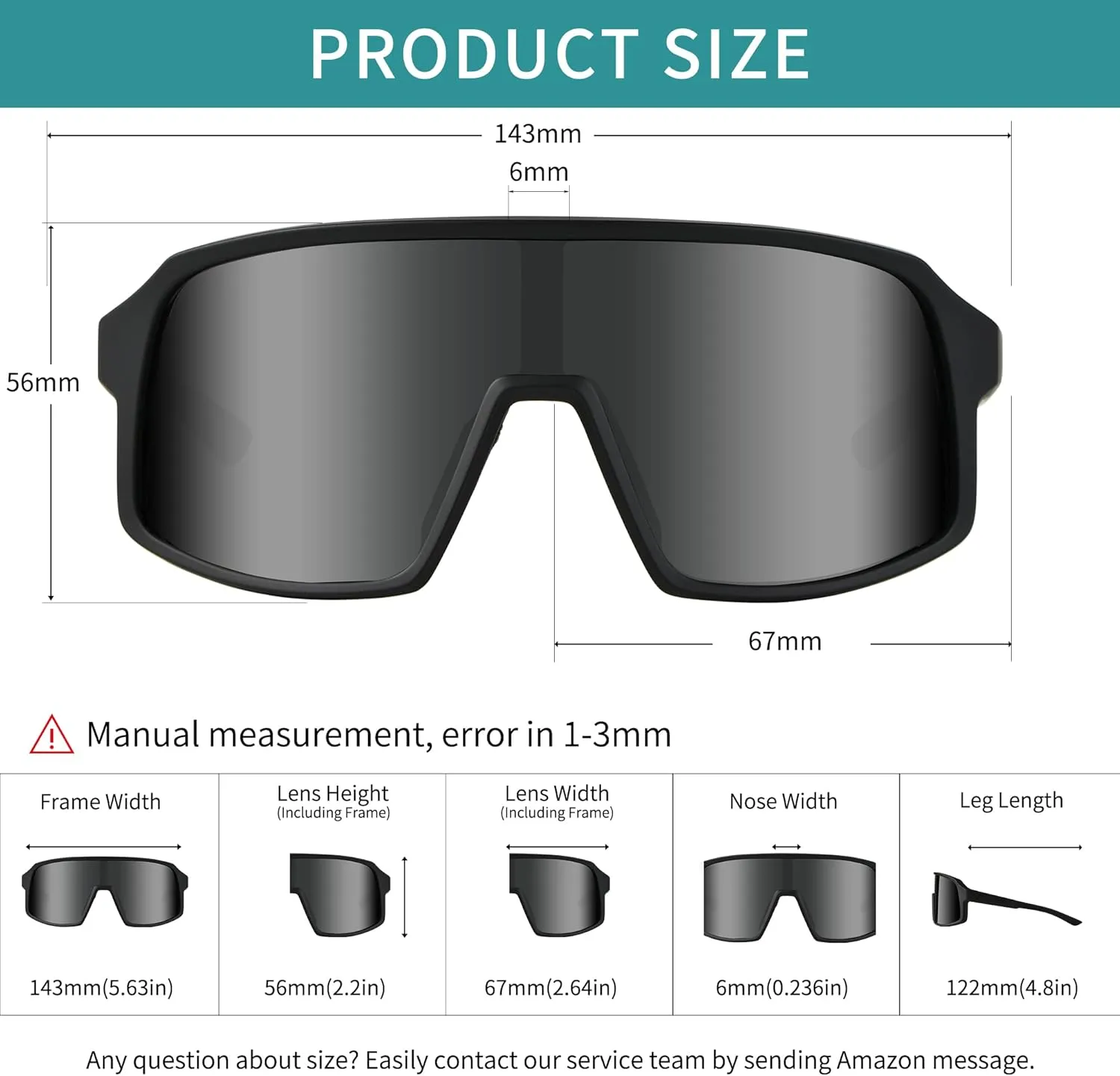 Polarized Sports Sunglasses, UV400 Protection Cycling Glasses for Women & Men, Baseball/Fishing/Running/Golf AB2203