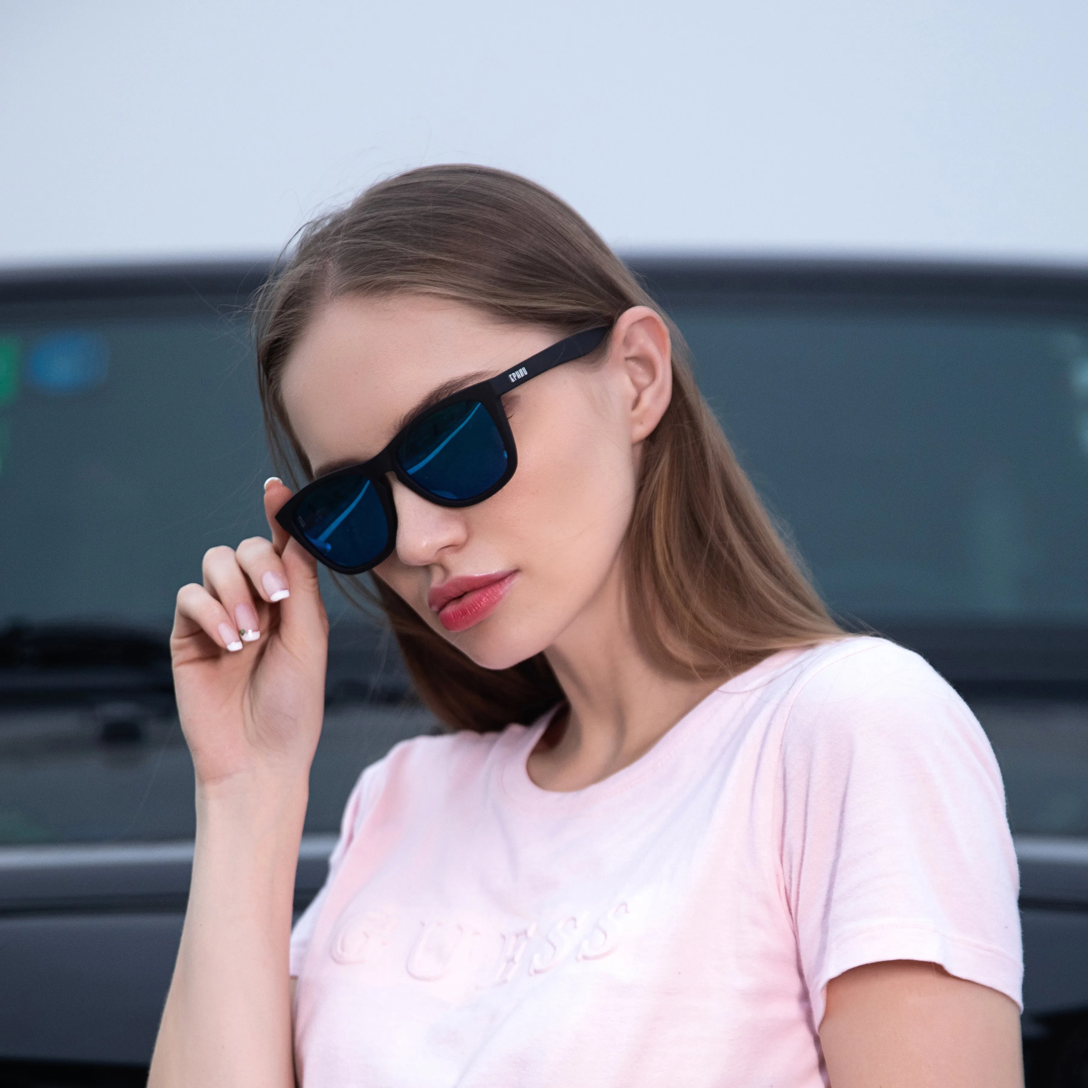 Polarized Sports Sunglasses with Mirror Lens TS001MBK