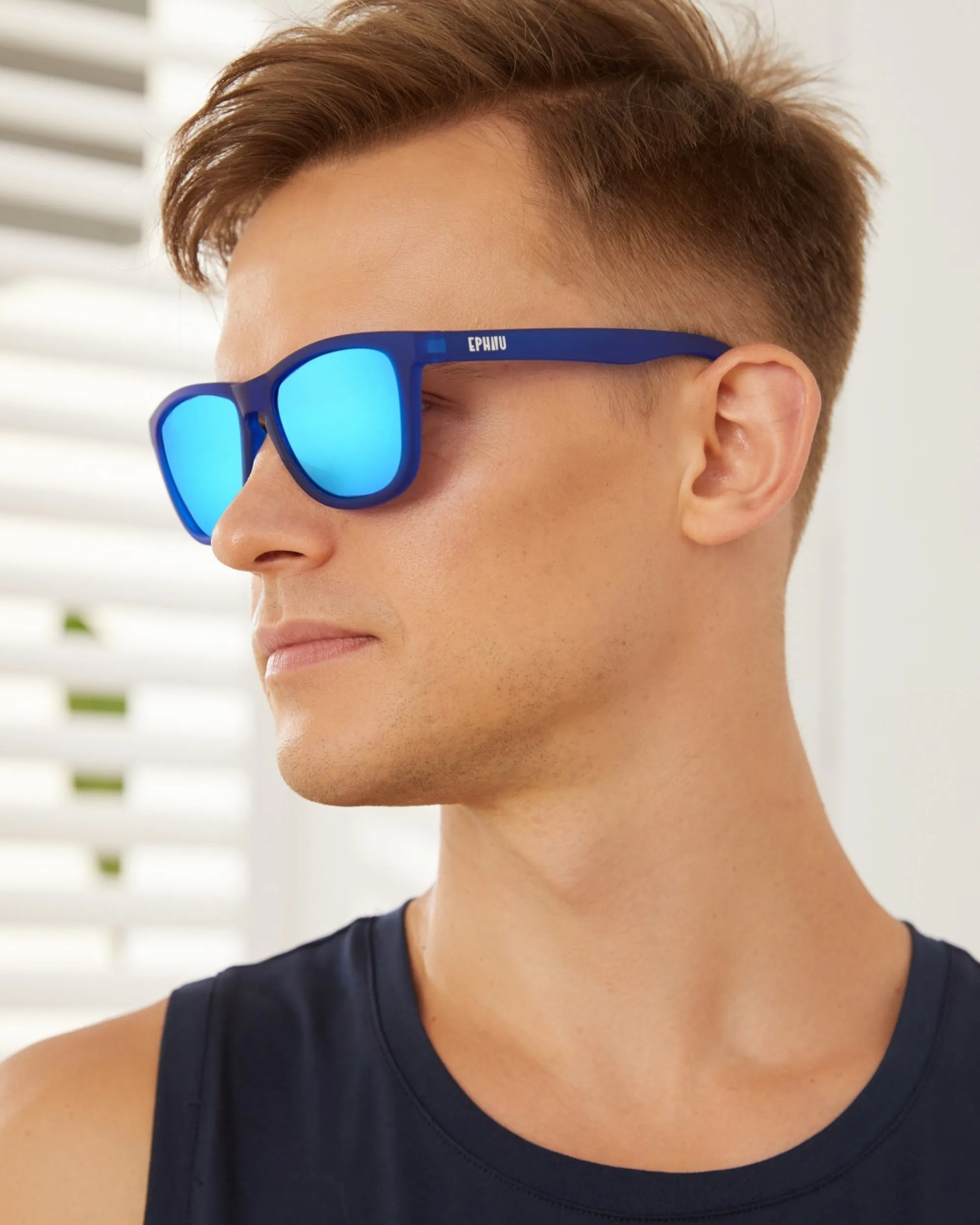 Polarized Sports Sunglasses with Mirror Lens TS001TDB