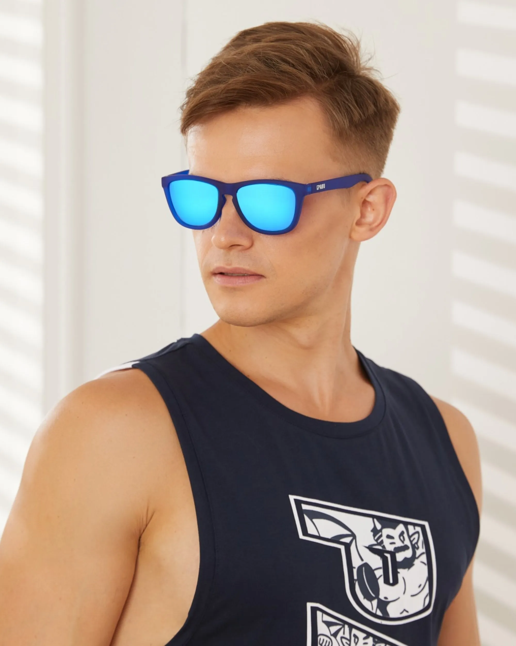 Polarized Sports Sunglasses with Mirror Lens TS001TDB
