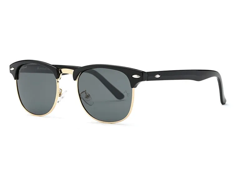 Polarized Sunglasses Men Retro Rivet High Quality Polaroid Lens Summer Style Brand Design Unisex Sun Glasses