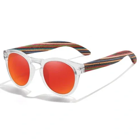 Polarized Wood Crimson Rose Rounds