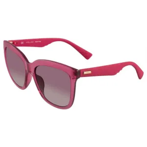 Police Women's Sunglasses - Shiny Clear Pink Cat Eye Frame | POLICE SPL410 AFDX