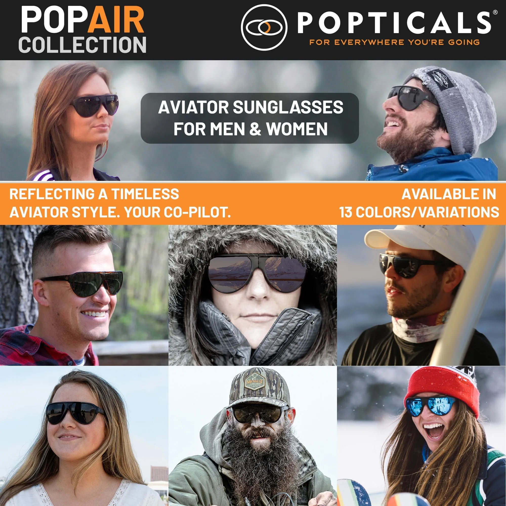 POPAIR | Polarized, Matte Tortoise, Brown Lens