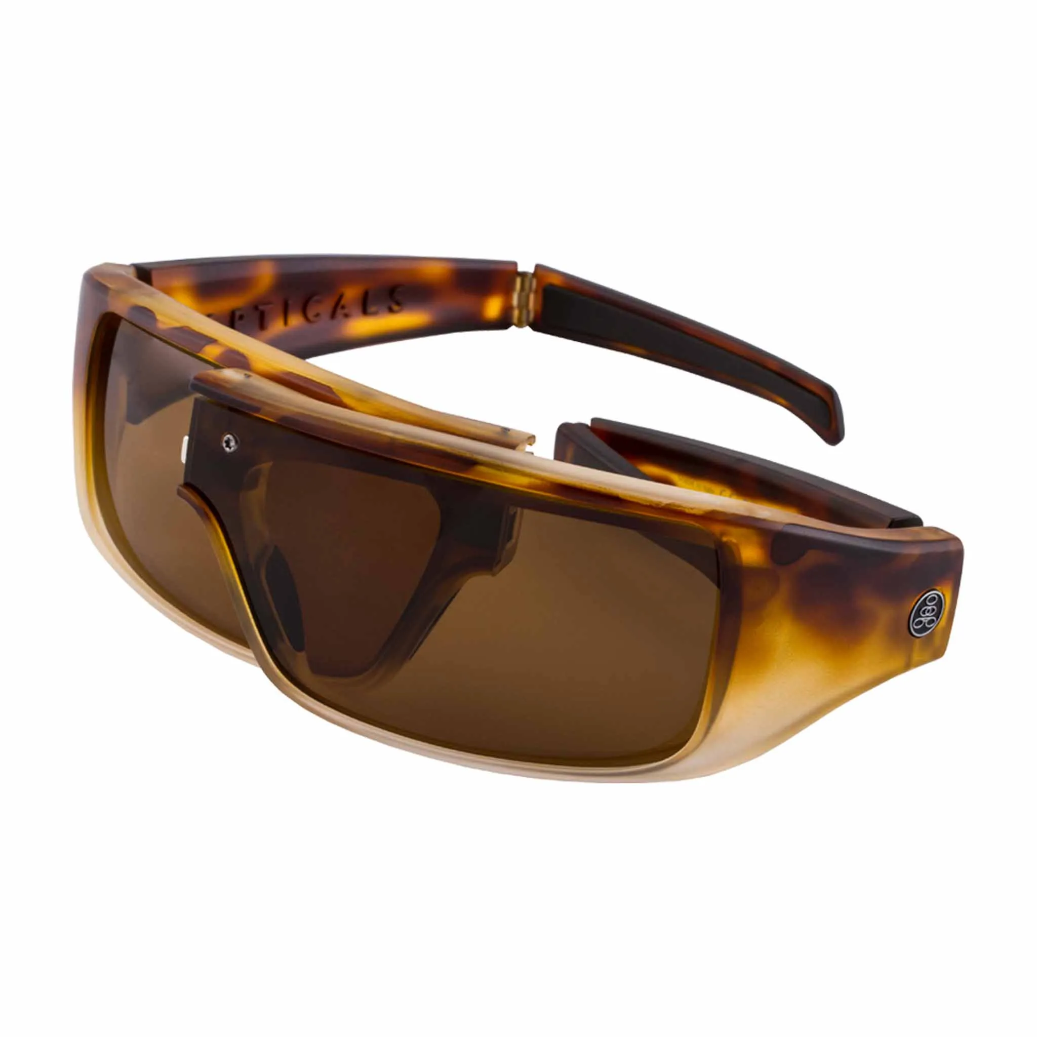 POPGEAR | Non-Polarized, Matte Tortoise Crystal, Brown Lens