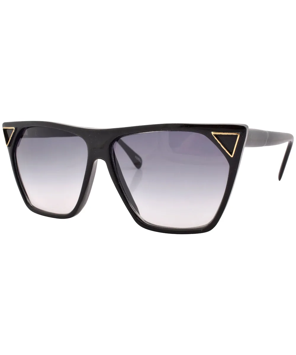 POPPY Black 80s Sunglasses