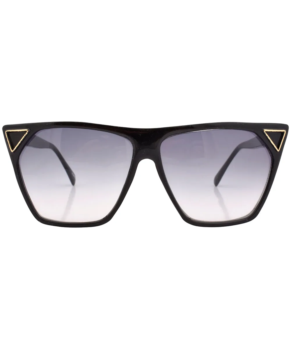 POPPY Black 80s Sunglasses