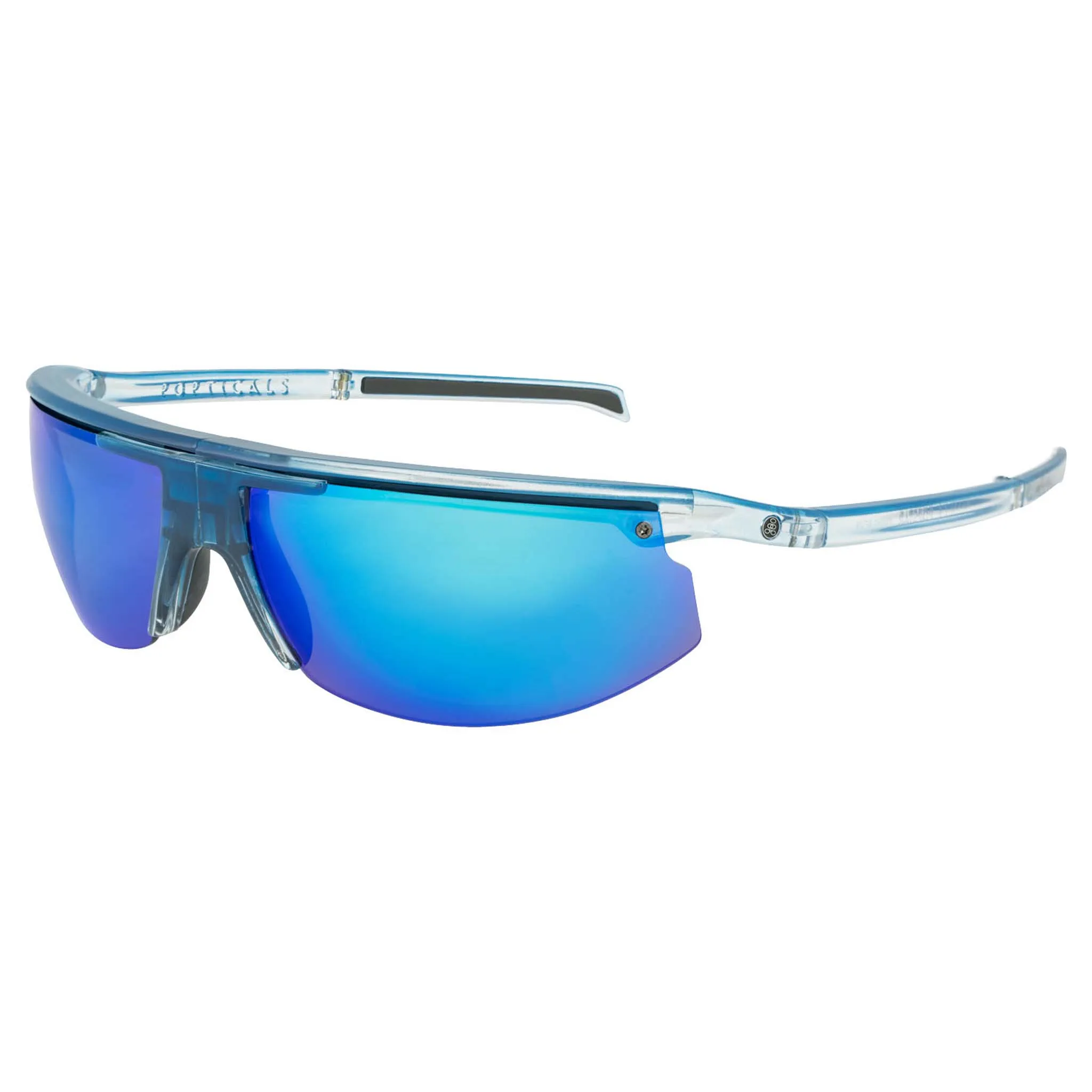 POPSTAR | Polarized, Gloss Blue/Clear Crystal, Blue Mirror, Small
