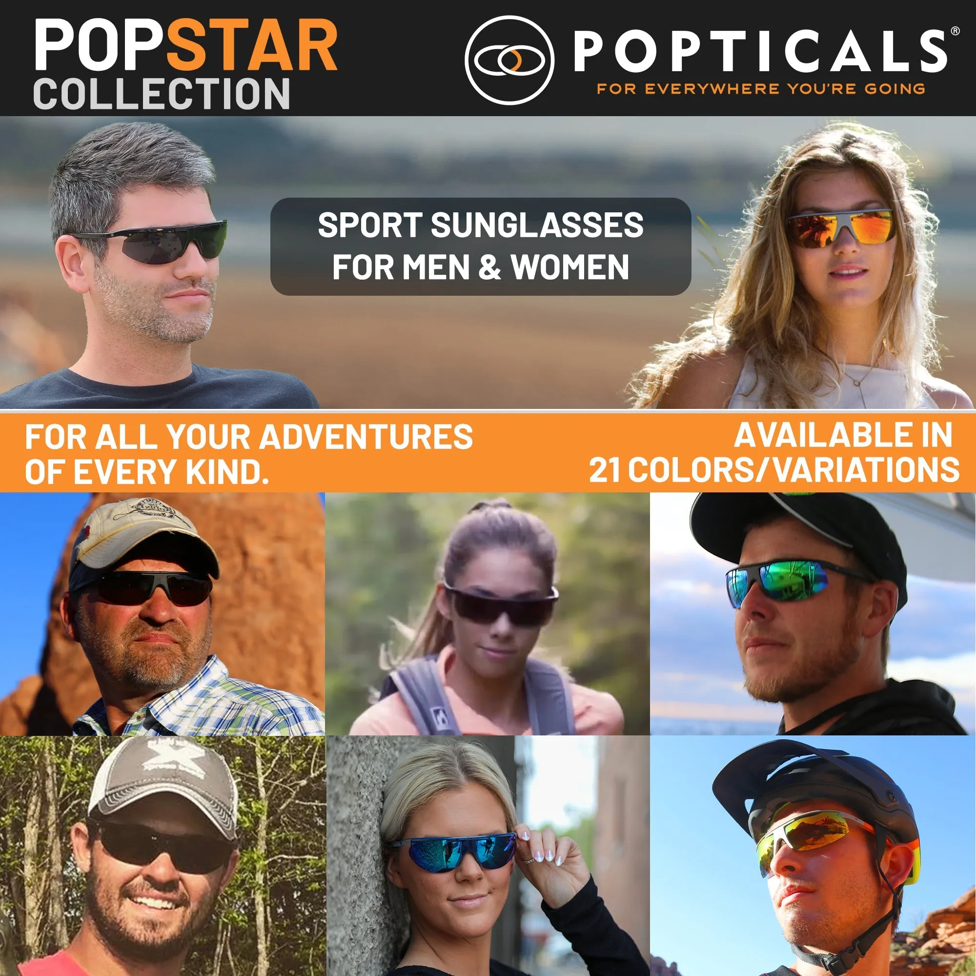 POPSTAR | Polarized, Gloss Blue/Clear Crystal, Blue Mirror, Small