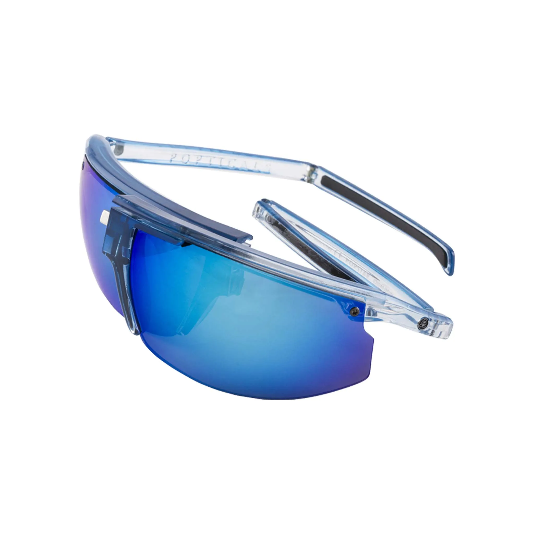 POPSTAR | Polarized, Gloss Blue/Clear Crystal, Blue Mirror, Small
