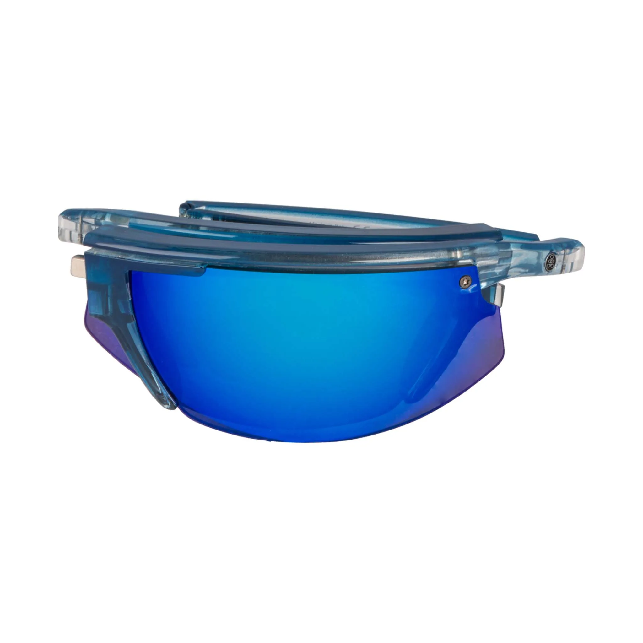 POPSTAR | Polarized, Gloss Blue/Clear Crystal, Blue Mirror, Small