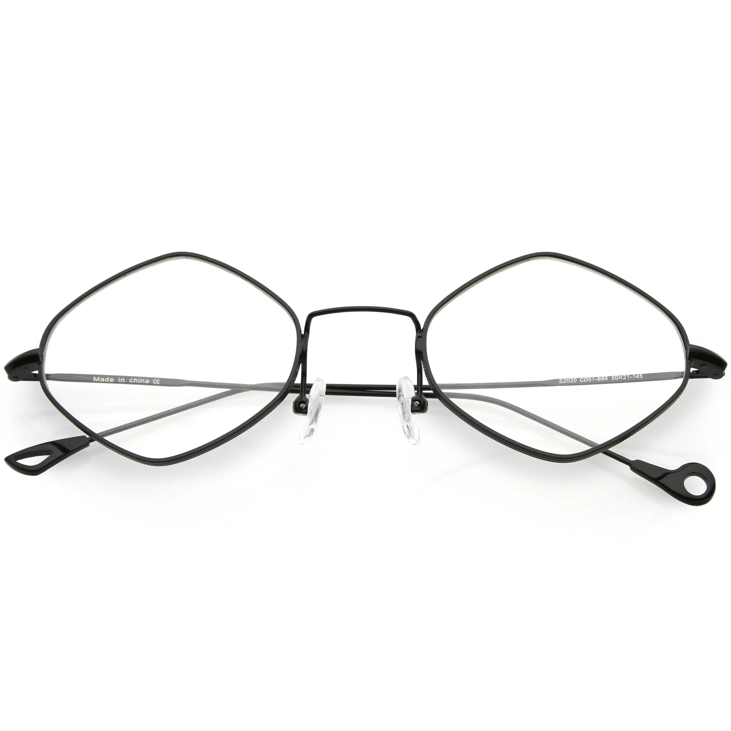 Premium Retro 1990's Fashion Small Diamond Shape Clear Lens Glasses C500