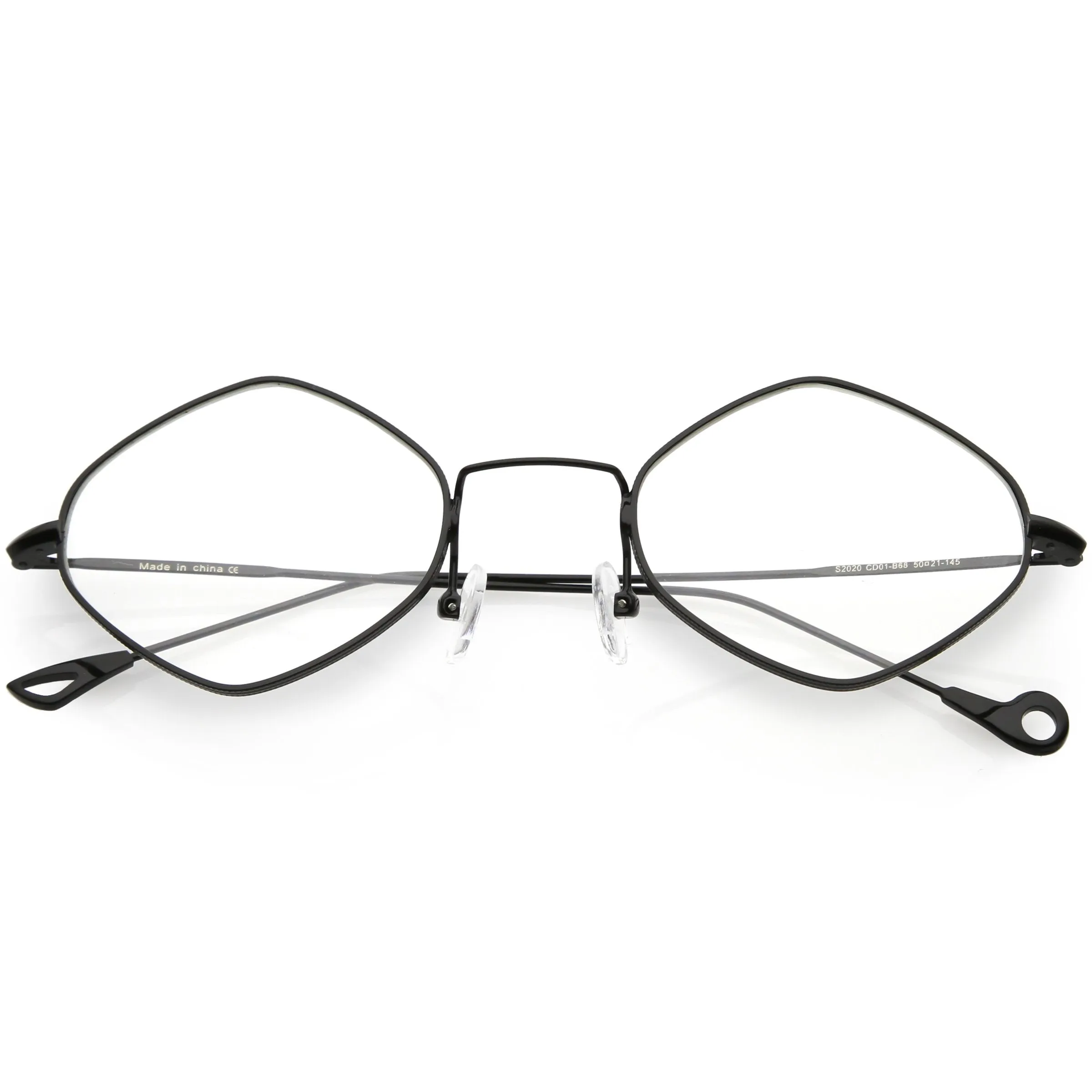 Premium Retro 1990's Fashion Small Diamond Shape Clear Lens Glasses C500