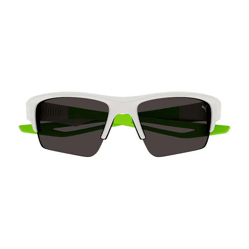 PUMA PU0400S White/Green/Smoke Sunglasses