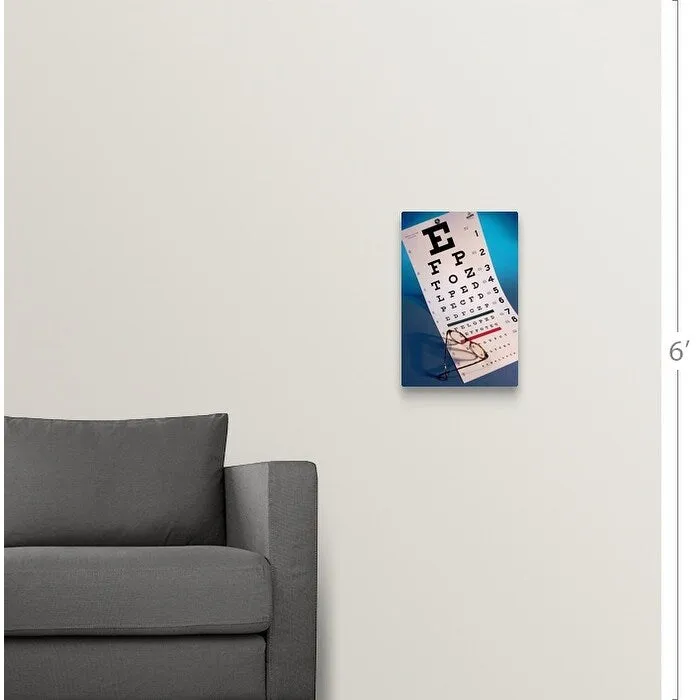 "Eye chart with eyeglasses" Canvas Wall Art