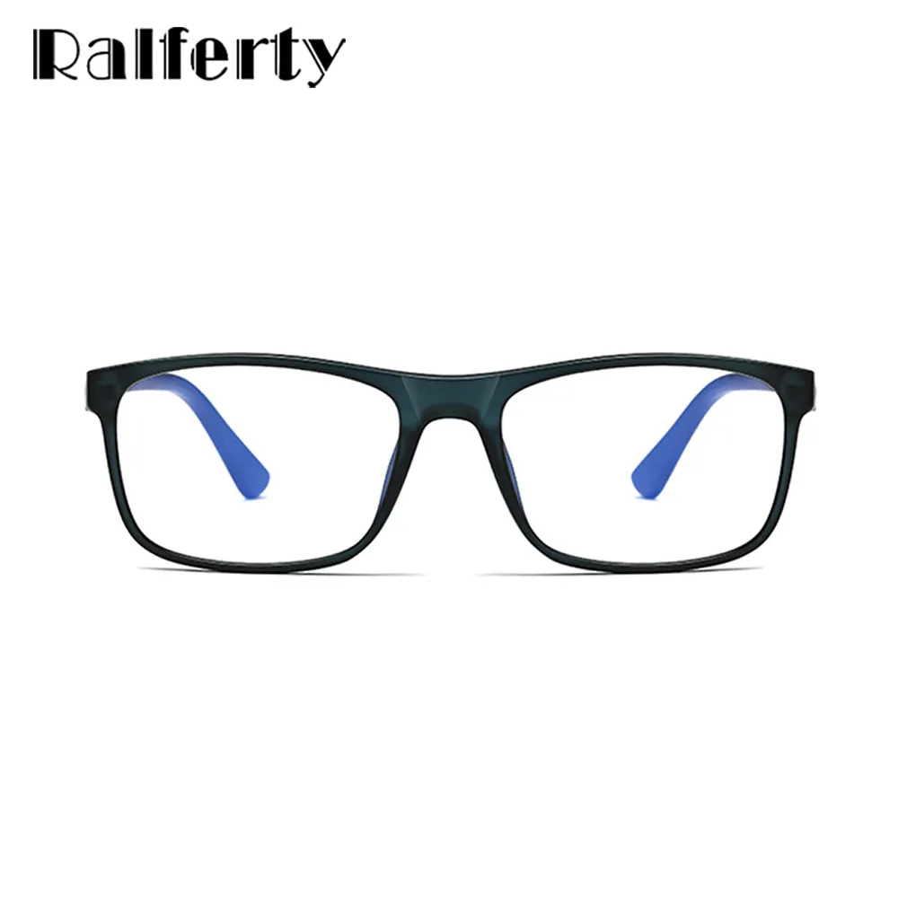 Ralferty Men's Full Rim Square Tr 90 Acetate Eyeglasses F95375