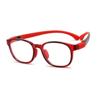 Ralferty Unisex Children's Full Rim Round Square Tr 90 Silicone Eyeglasses M91029