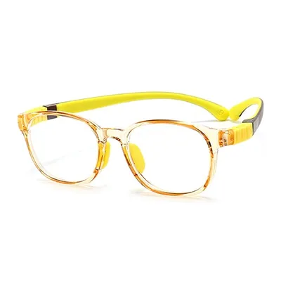 Ralferty Unisex Children's Full Rim Round Square Tr 90 Silicone Eyeglasses M91029