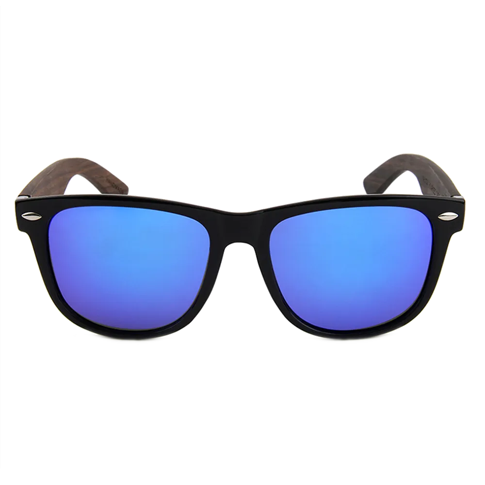 Real Ebony Wood Wanderer Style Sunglasses by WUDN