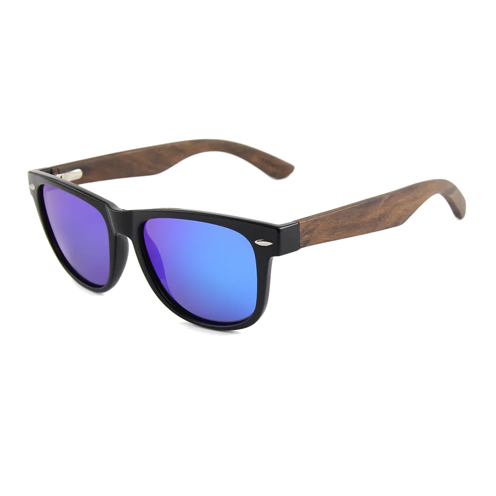 Real Ebony Wood Wanderer Style Sunglasses by WUDN