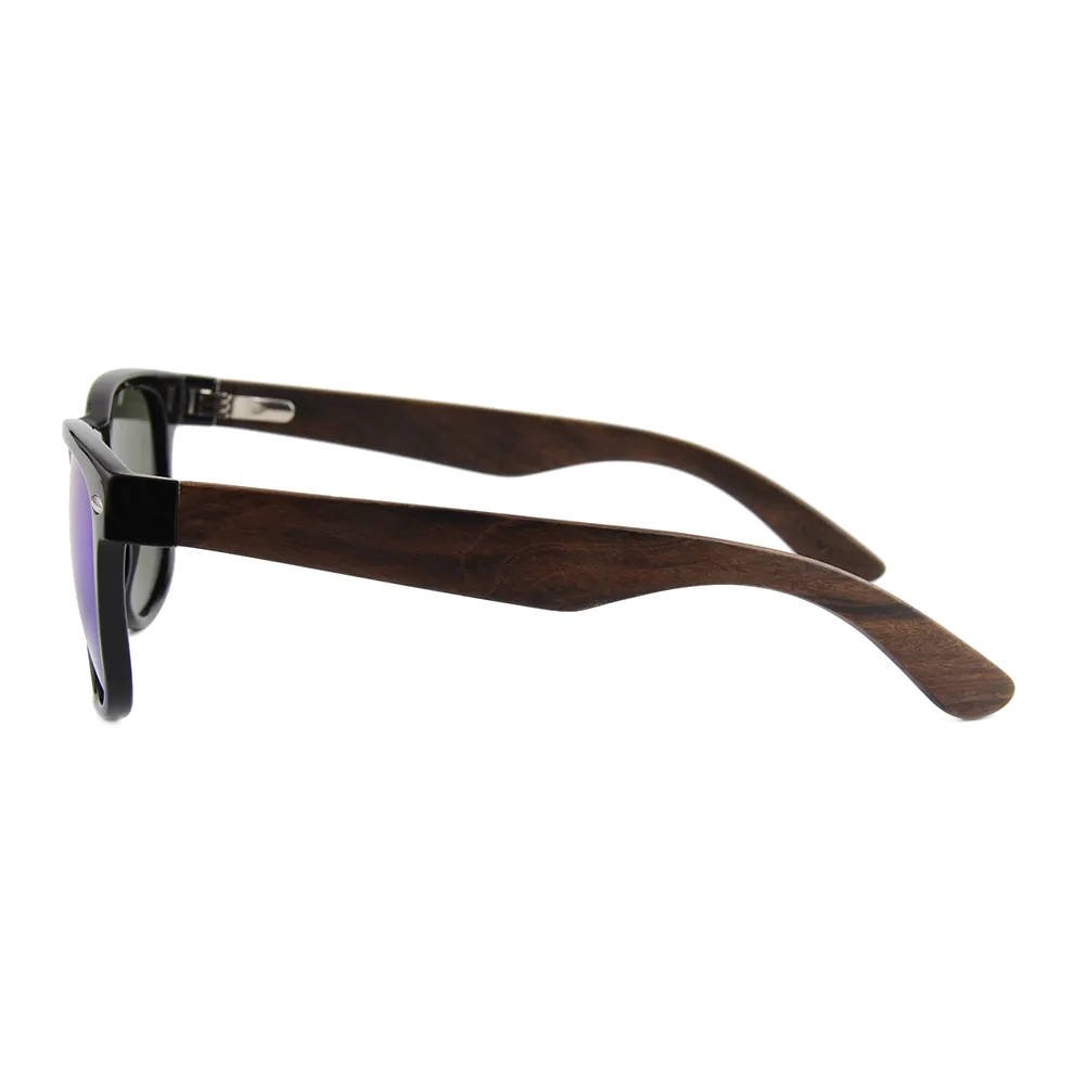 Real Ebony Wood Wanderer Style Sunglasses by WUDN