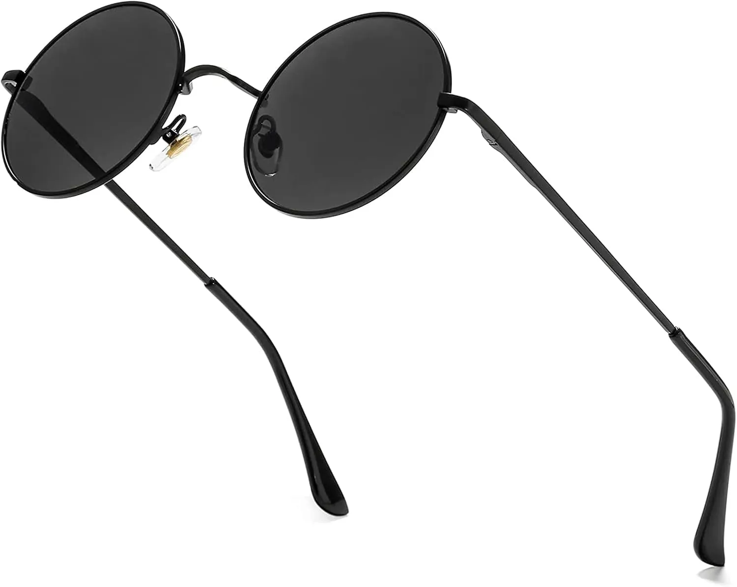 Red Lens Circle Glasses Small Round Polarized Sunglasses for Women Men Retro Hippie Style Circle Sun Glasses