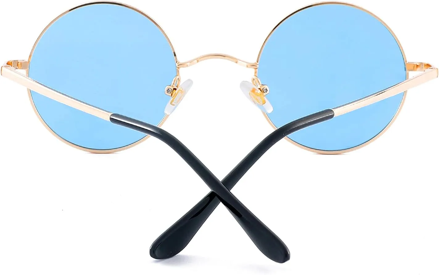 Red Lens Circle Glasses Small Round Polarized Sunglasses for Women Men Retro Hippie Style Circle Sun Glasses