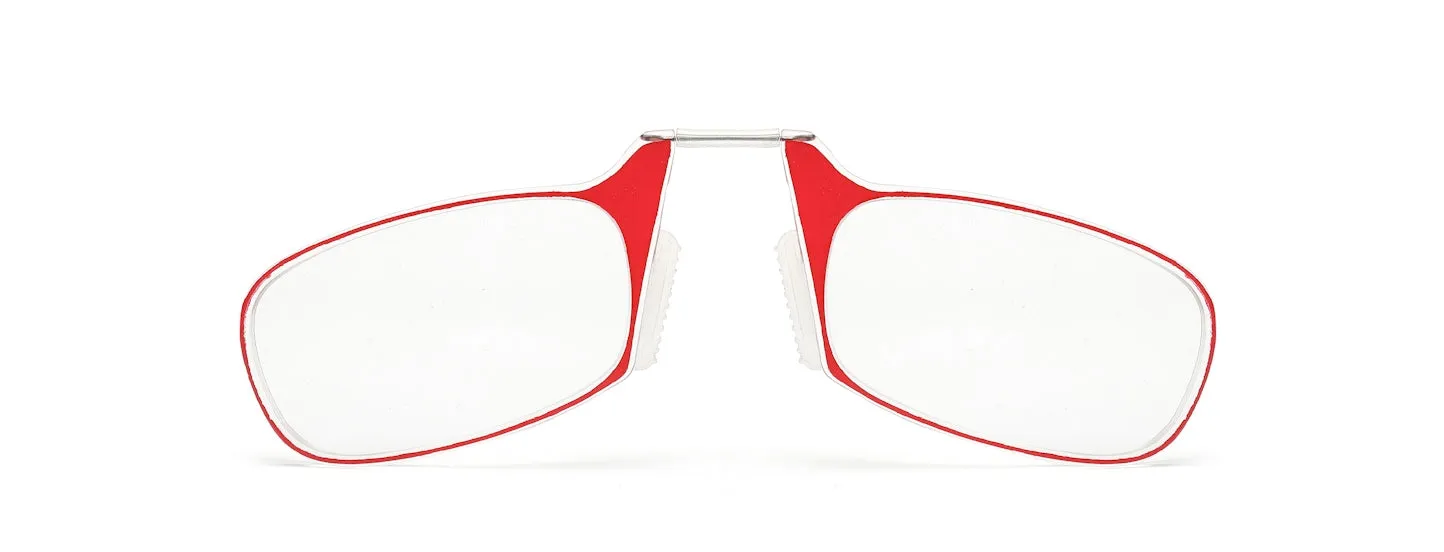 Red Nose clip Reading eyeglasses with case