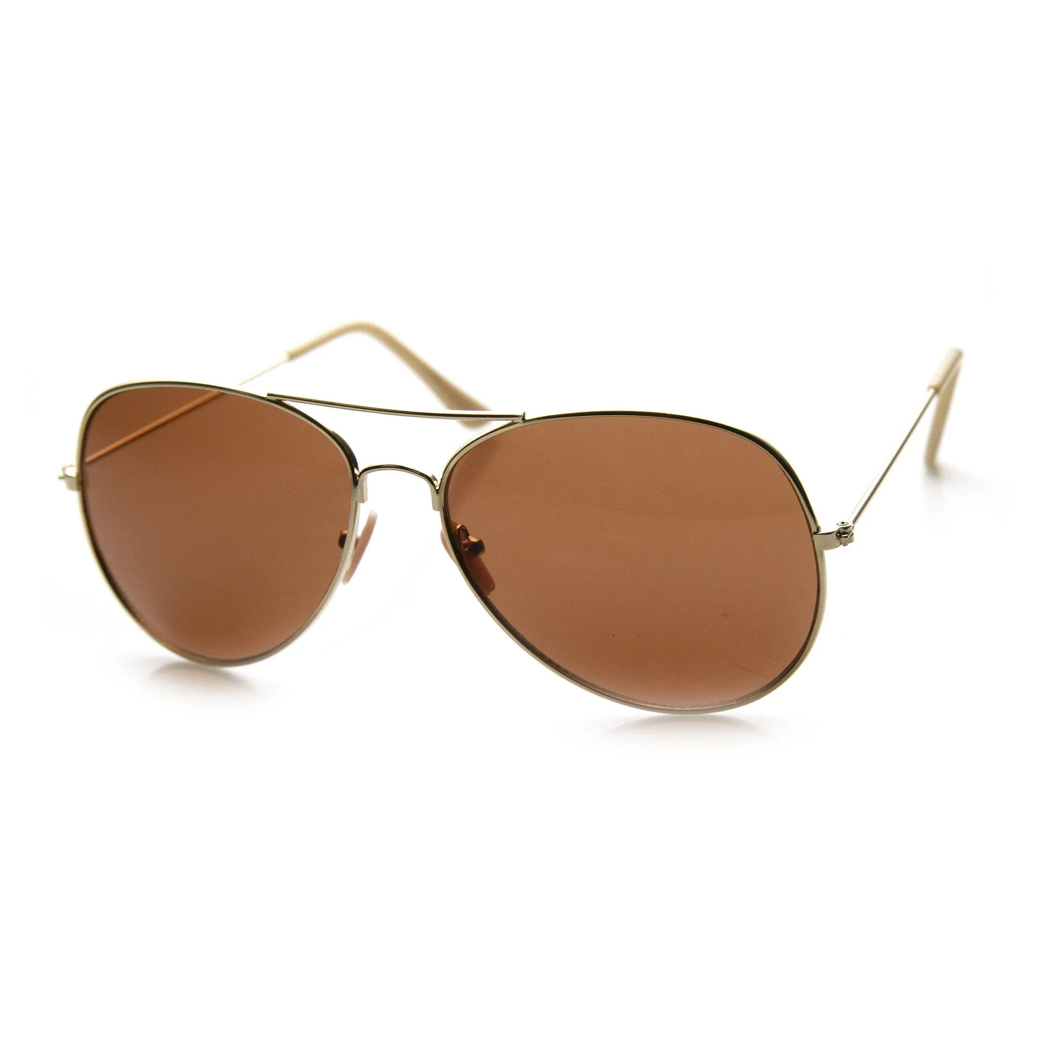 Retro Blue Blocking Roadster Style Lens Metal Aviator Sunglasses 8839