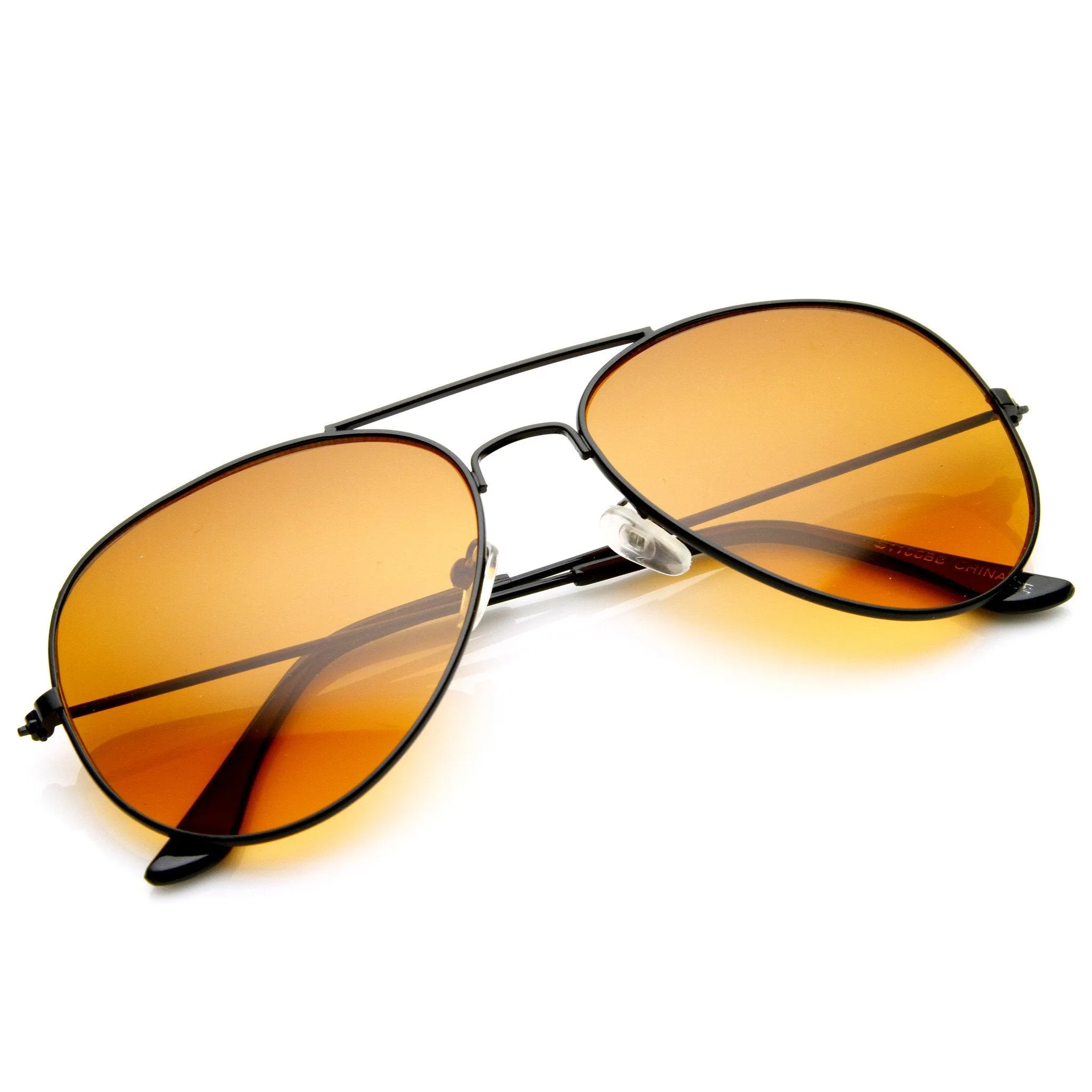Retro Blue Blocking Roadster Style Lens Metal Aviator Sunglasses 8839