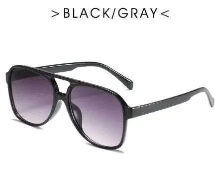 Retro Double Beam Stylish Large Frame Sunglasses
