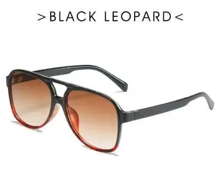 Retro Double Beam Stylish Large Frame Sunglasses