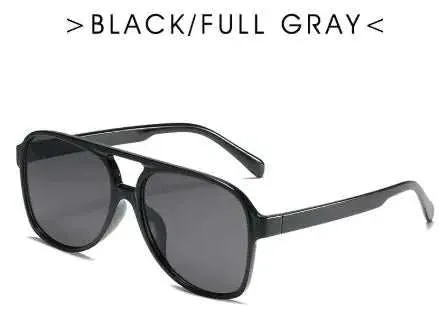 Retro Double Beam Stylish Large Frame Sunglasses