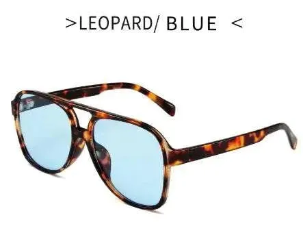 Retro Double Beam Stylish Large Frame Sunglasses