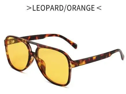 Retro Double Beam Stylish Large Frame Sunglasses