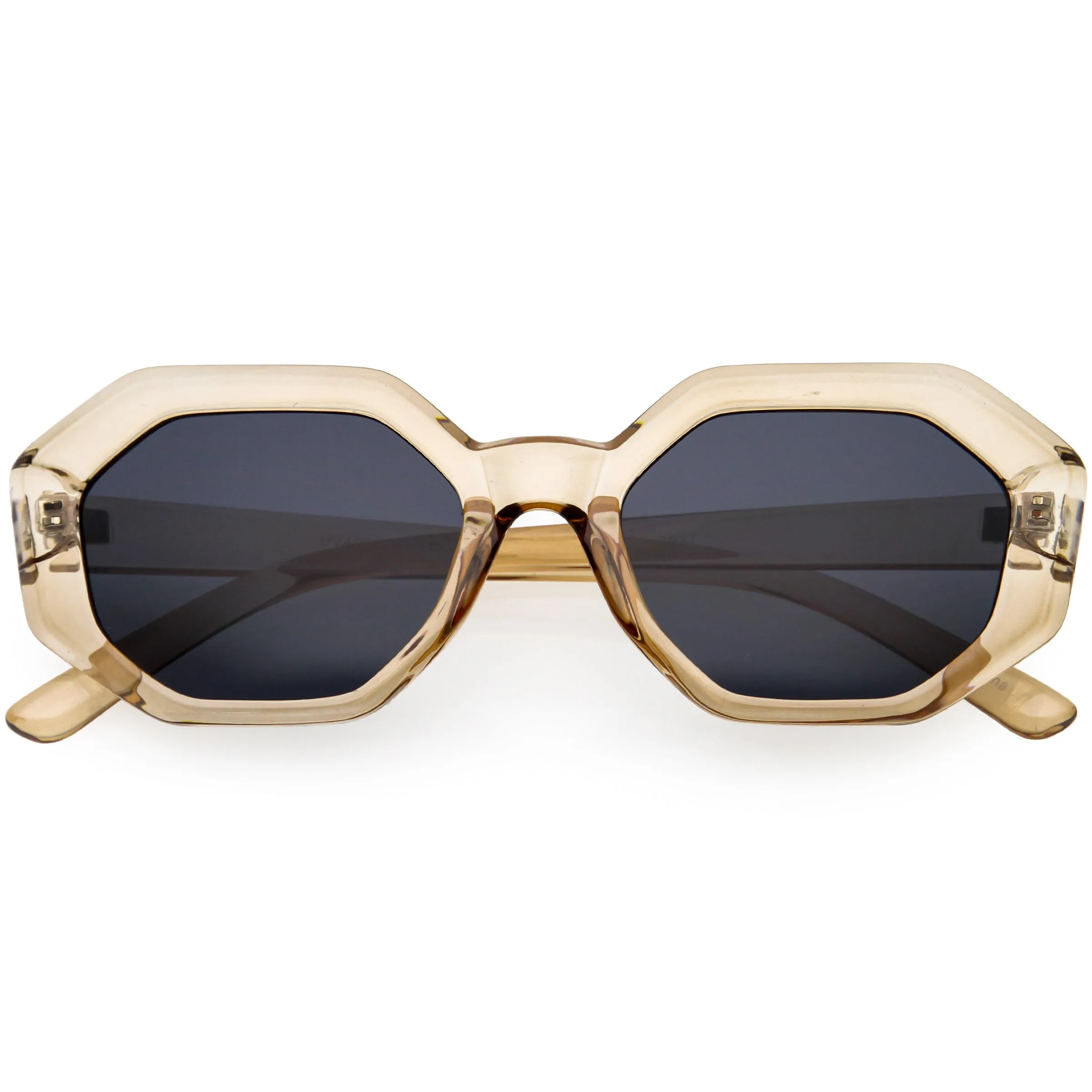Retro Inspired Chunky Polygon Geometric Sunglasses D214
