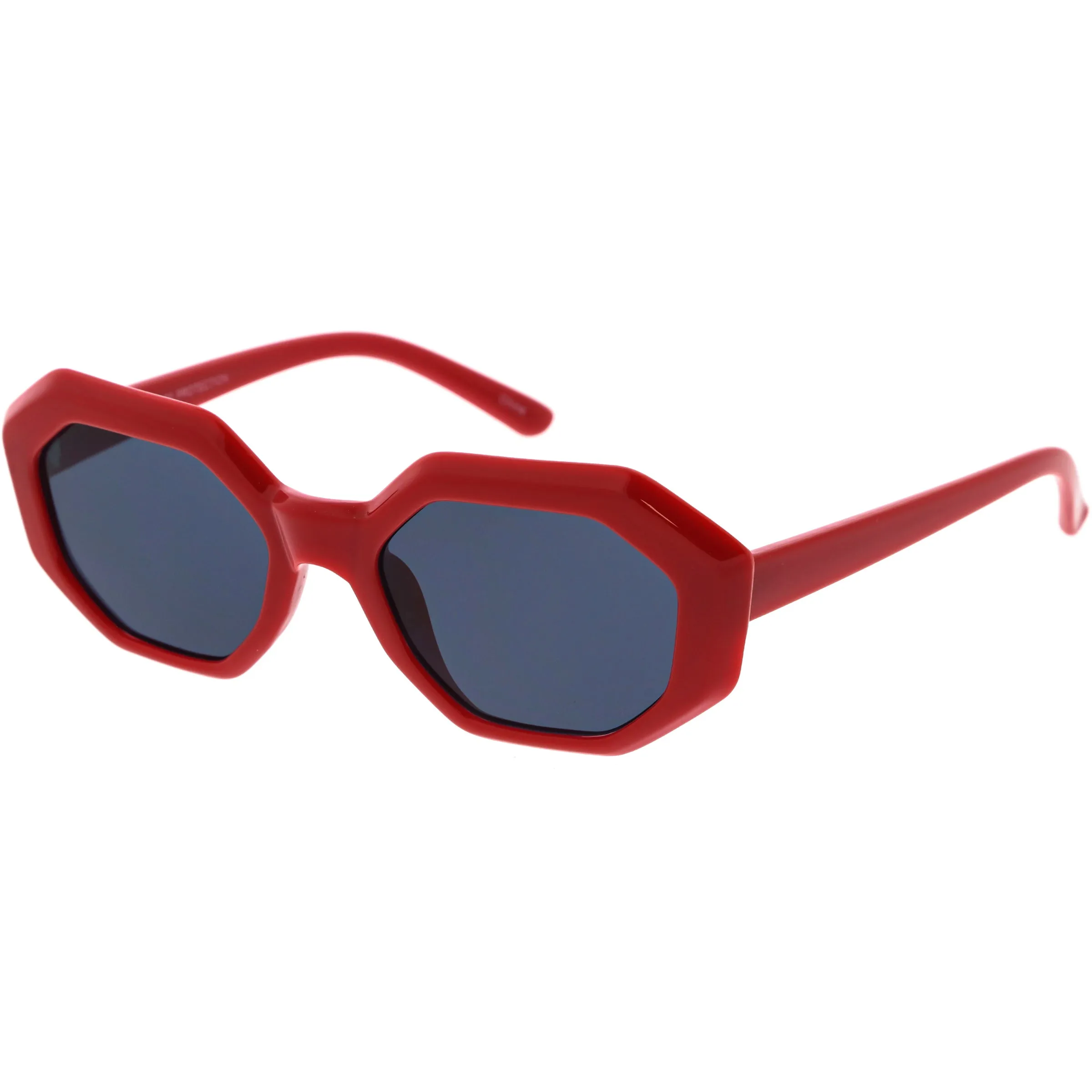 Retro Inspired Chunky Polygon Geometric Sunglasses D214