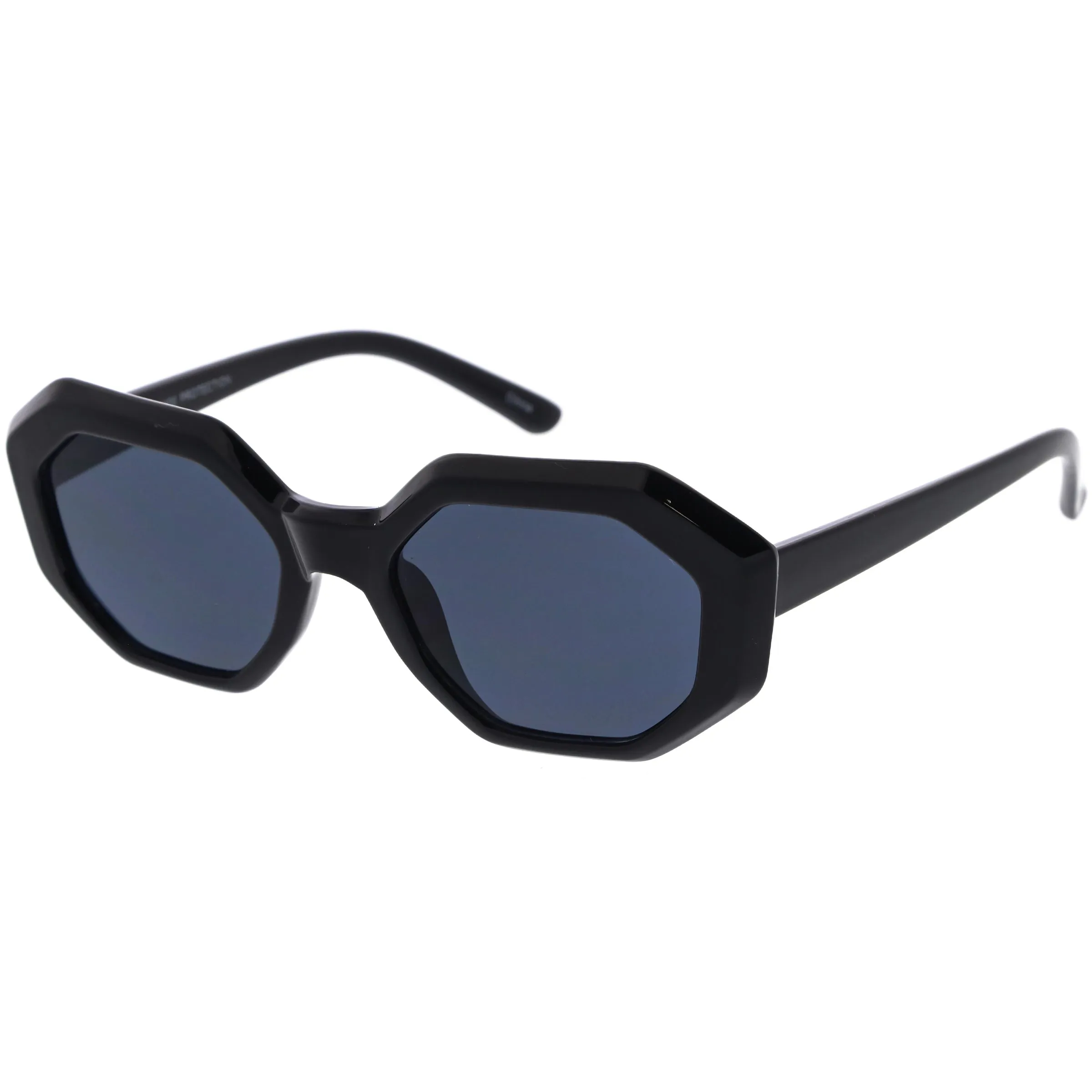 Retro Inspired Chunky Polygon Geometric Sunglasses D214
