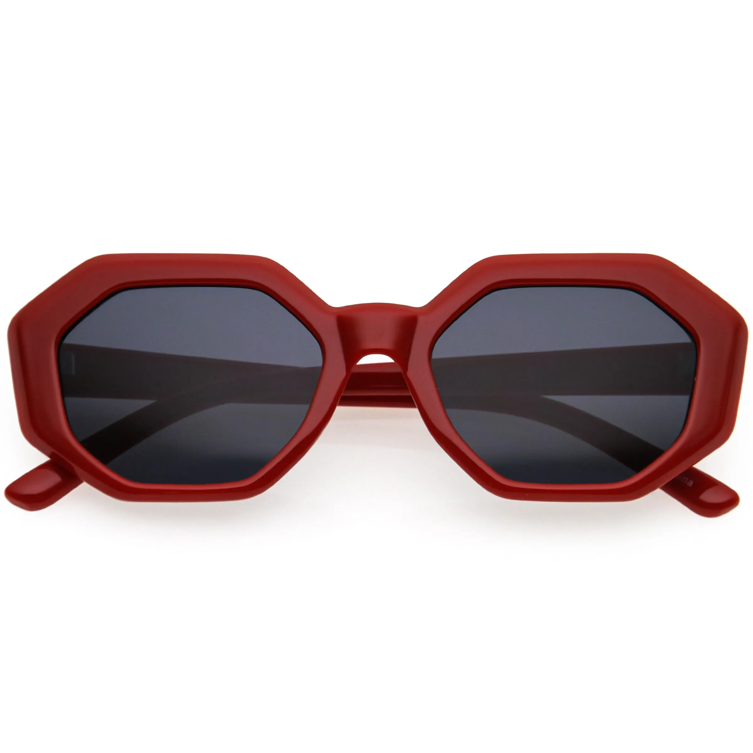 Retro Inspired Chunky Polygon Geometric Sunglasses D214