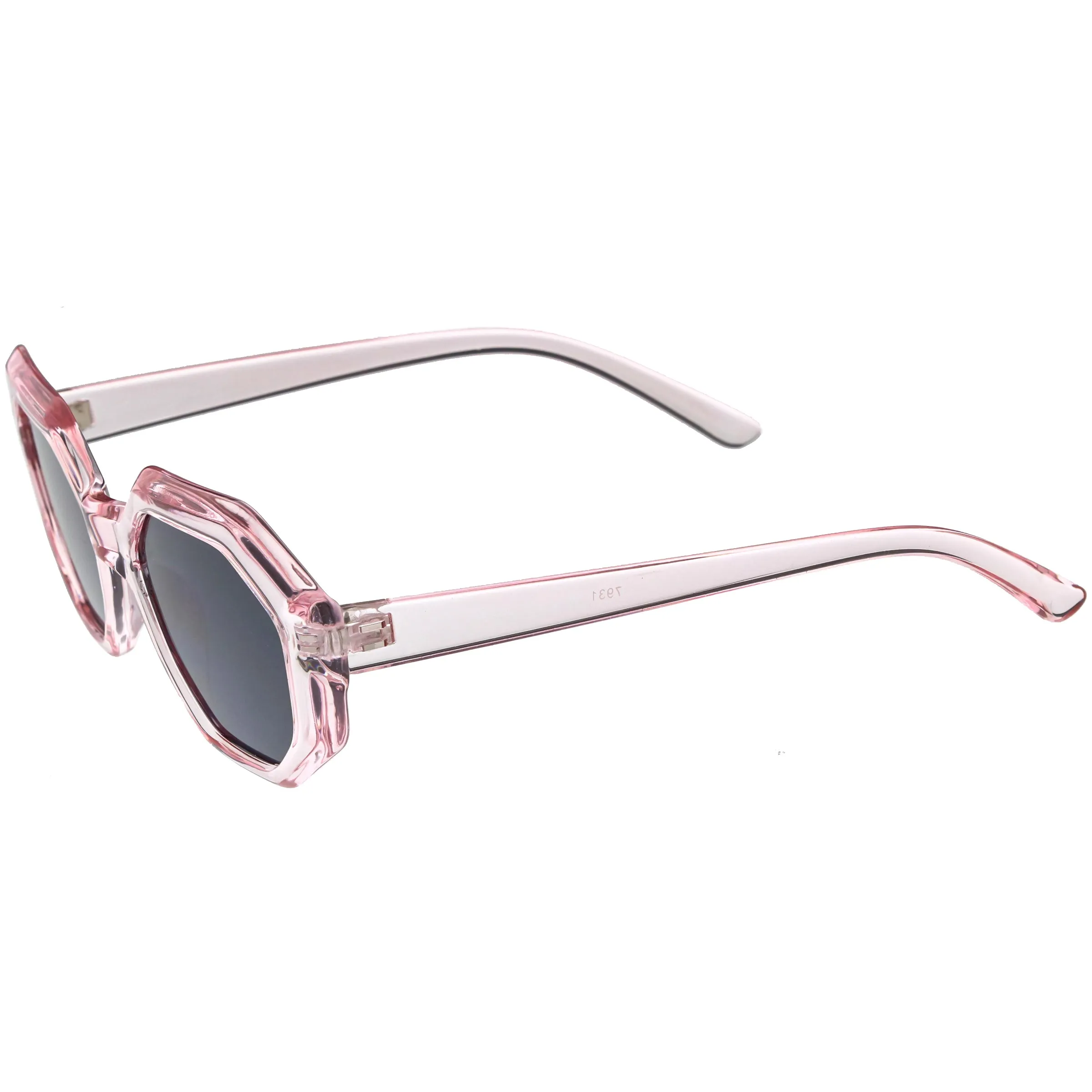 Retro Inspired Chunky Polygon Geometric Sunglasses D214