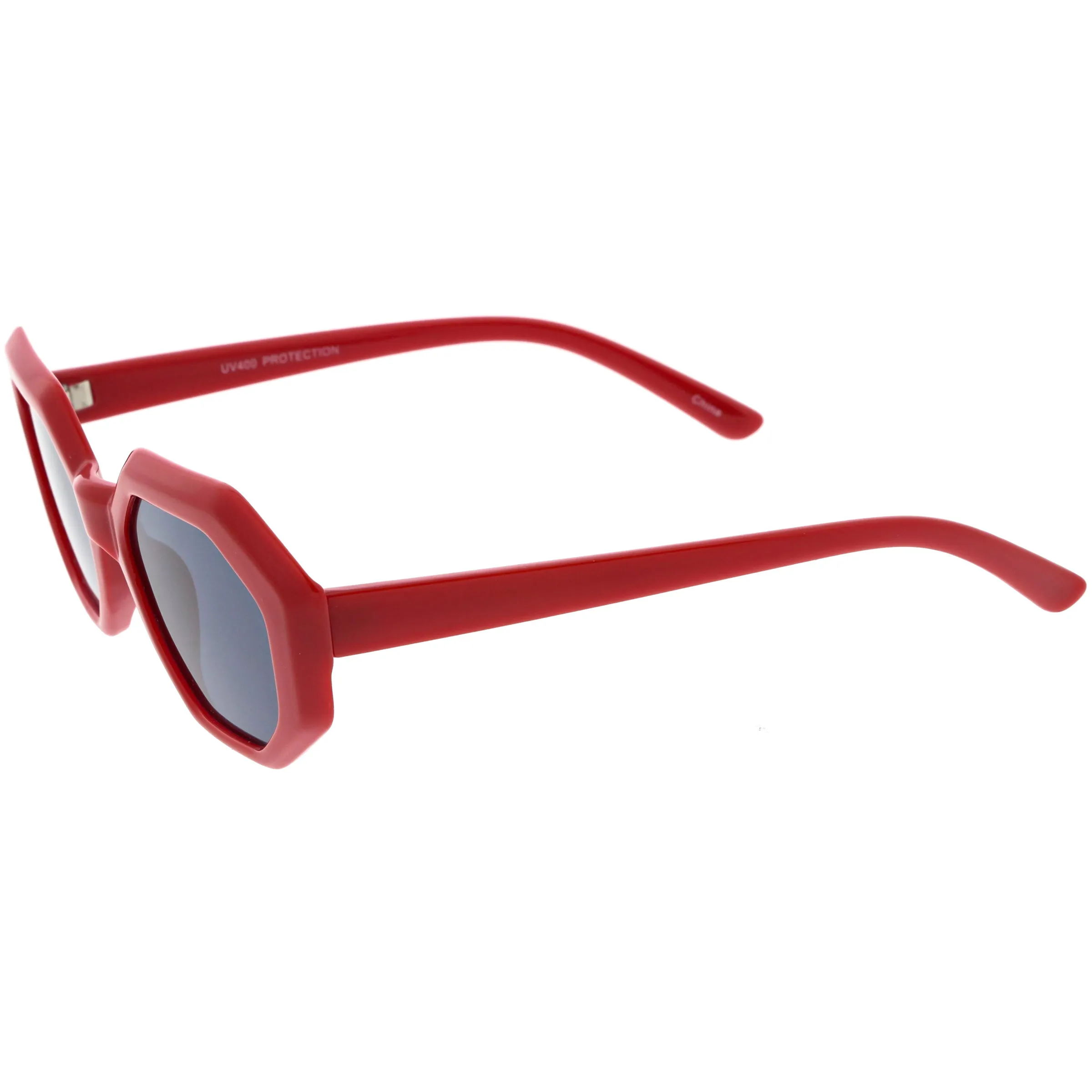 Retro Inspired Chunky Polygon Geometric Sunglasses D214