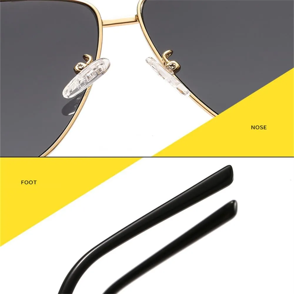 Retro Metal Frame Sunglasses For Women Men Vintage Shades UV400