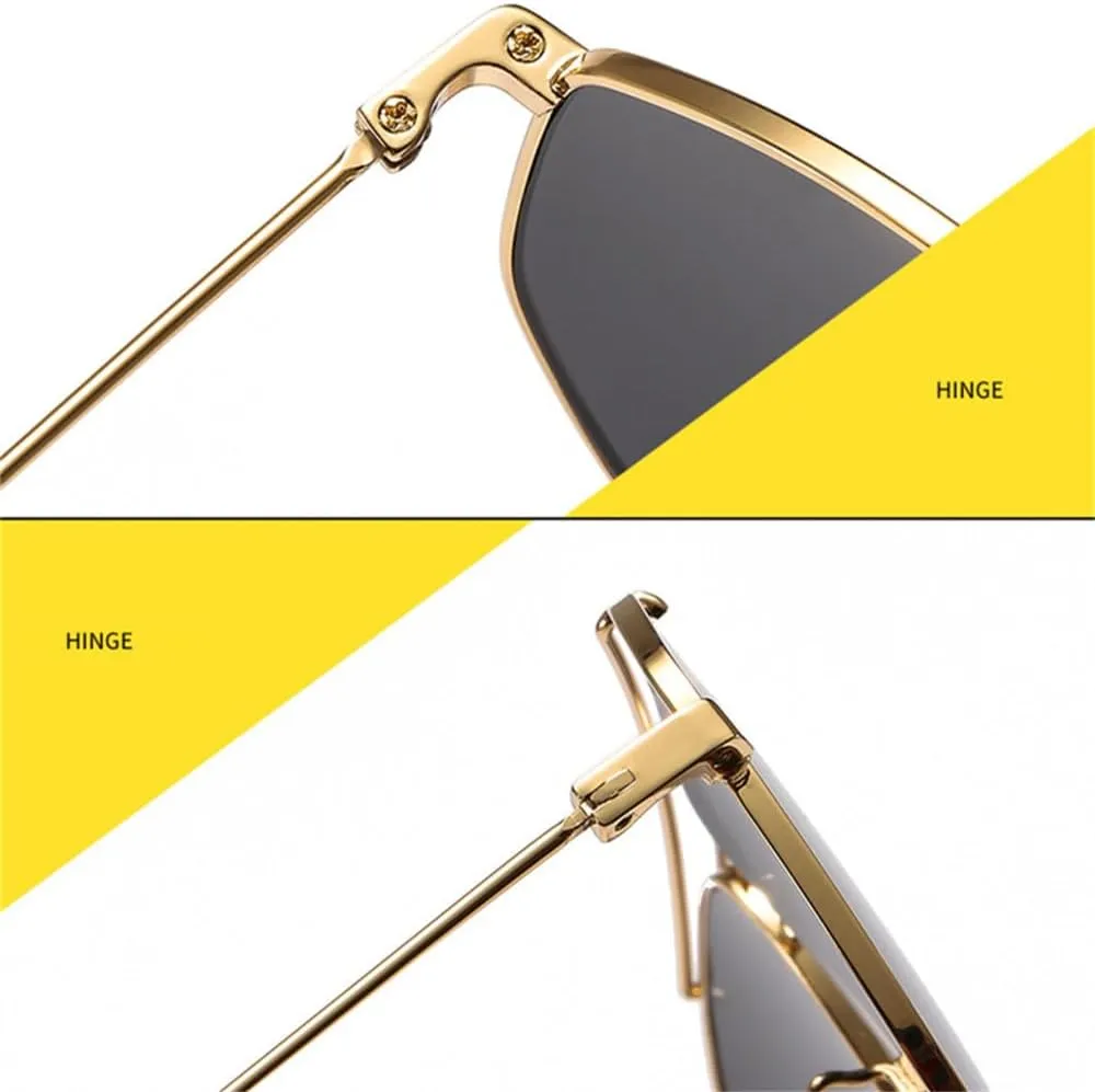 Retro Metal Frame Sunglasses For Women Men Vintage Shades UV400