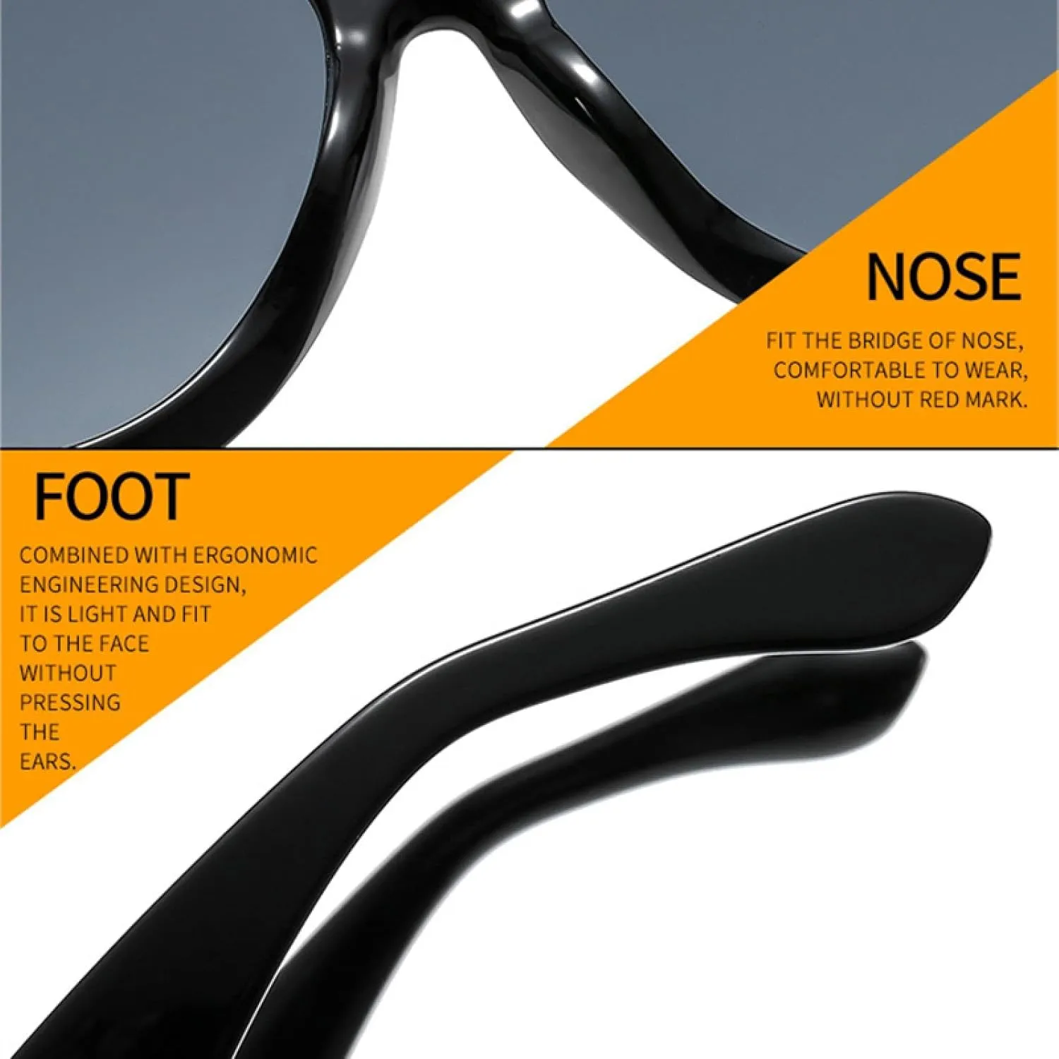 Retro Oversized Sunglasses Fashion Rivets Decoration Women Trending Gradient Shades Uv400