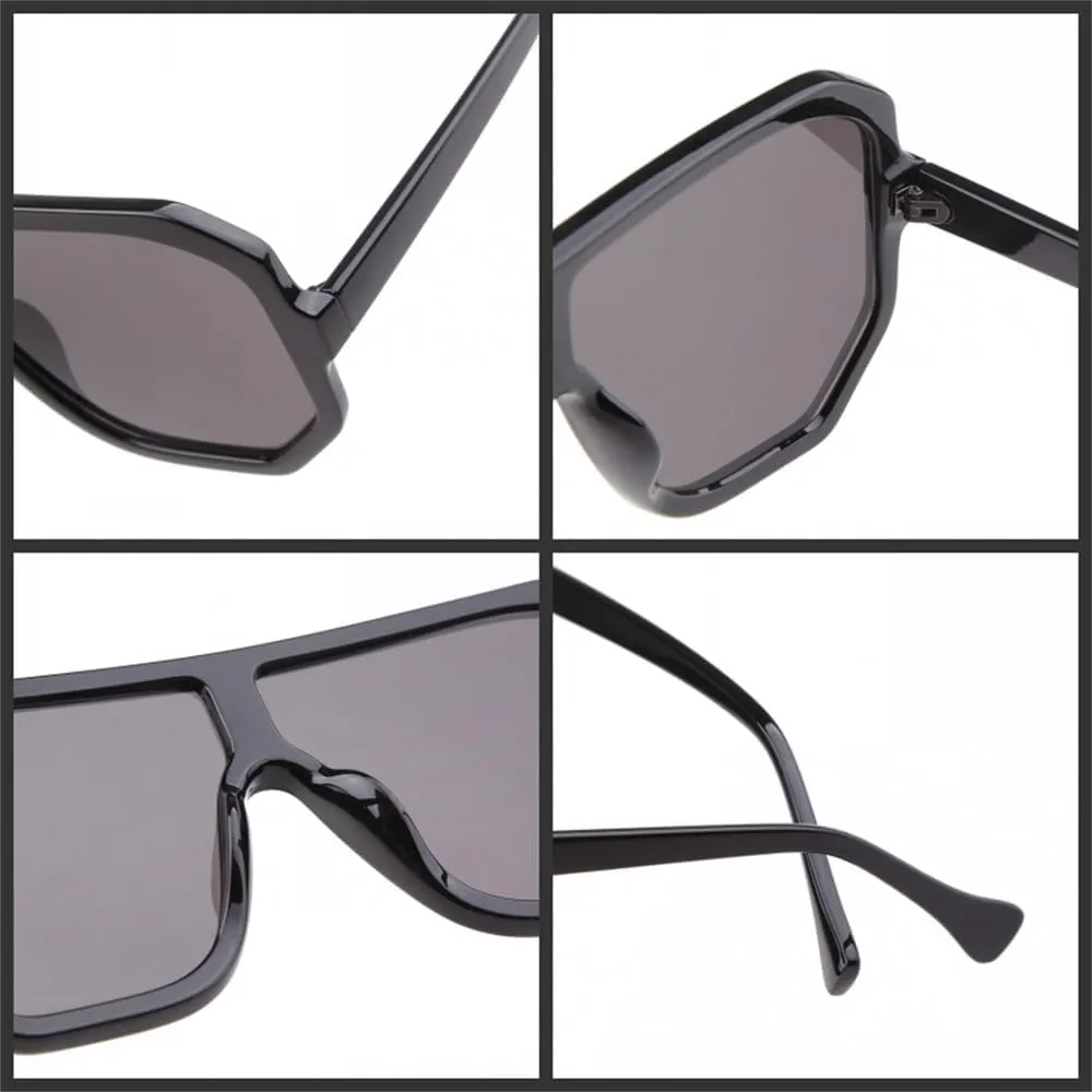 Retro Oversized Sunglasses Women Men Vintage Green Big Frame Sun Glasses Shades