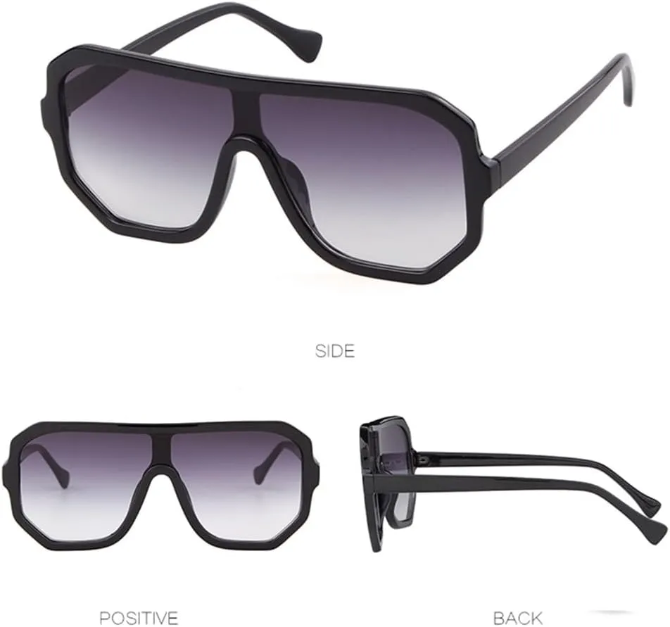 Retro Oversized Sunglasses Women Men Vintage Green Big Frame Sun Glasses Shades